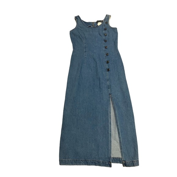 Tickets California Dresses & Skirts - Tickets California Jean Dress Midi Sleeveless Button Front Split 90s Y2K Sz 7/8